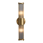 1 2 Light Modern Chrome Gold Wall Sconce With Cylinder Clear Glass Shade