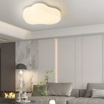 Romantic Clouds Three Step Dimming Led Milky White Modern Ceiling Lamp