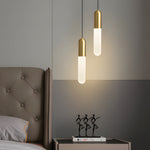 Long Copper Acrylic 3 Step Dimming Modern Pendant Lights Hanging Lamp Li002735