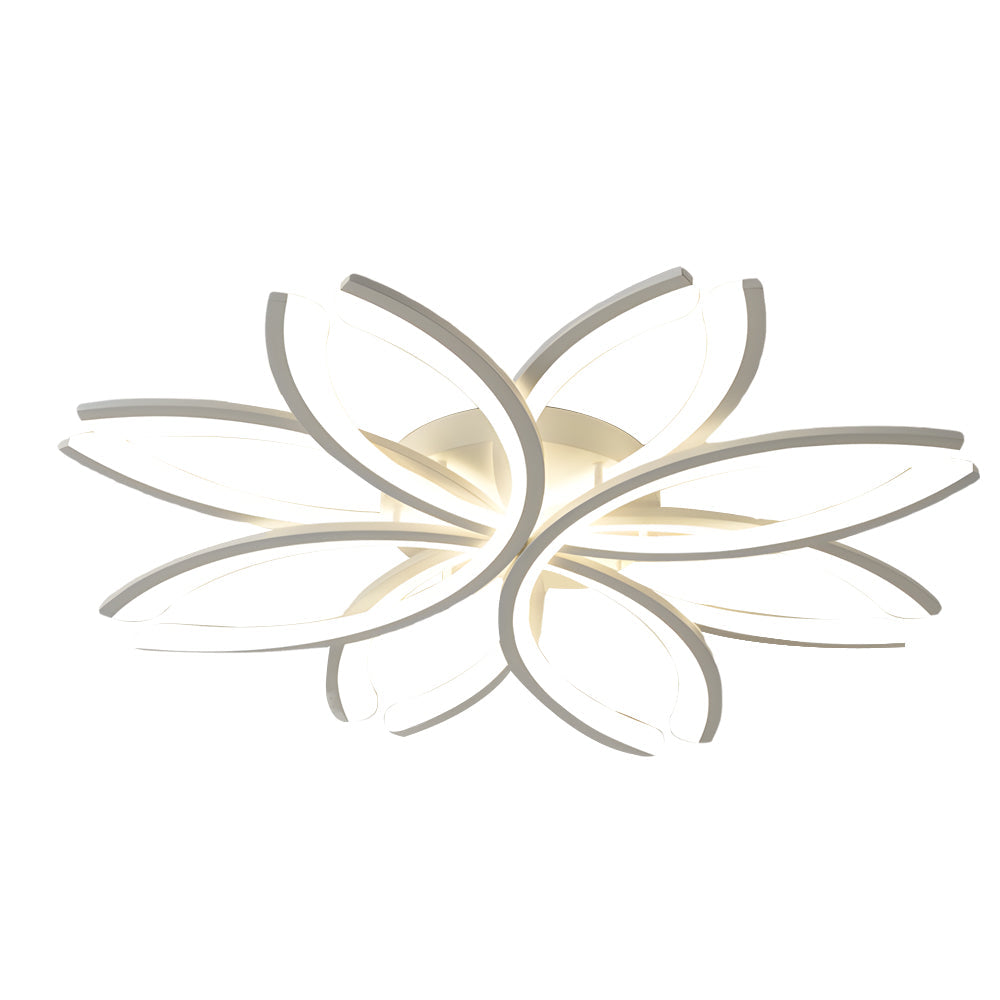 Led Flush Mount Flower Shaped Acrylic Ceiling Light White Gray Ceiling Lighting Fixture For Living Room