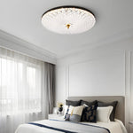 Round Sparkle Glass Led Flush Ceiling Light