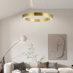 Gold Ring Pendant Light Modern Luxury Led Suspension