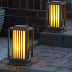Modern LED Cage Pathway Lights in Black for Outdoor Elegance