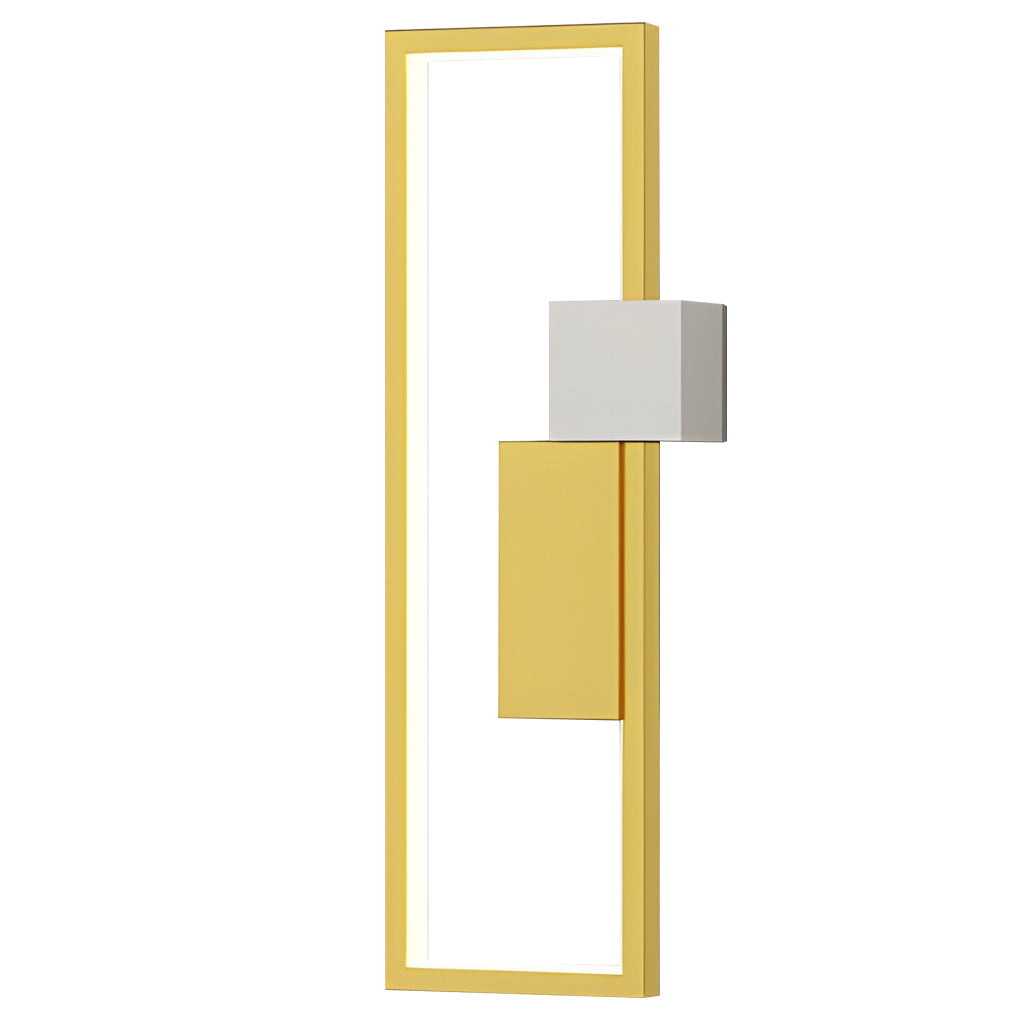 Rectangular Three Color Light Led Nordic Wall Light Fixture Wall Lamp