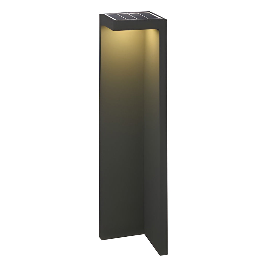 Modern Outdoor Path Light with Half-Cut Rectangular Design in Gray, LED 4.5W, IP54 Waterproof