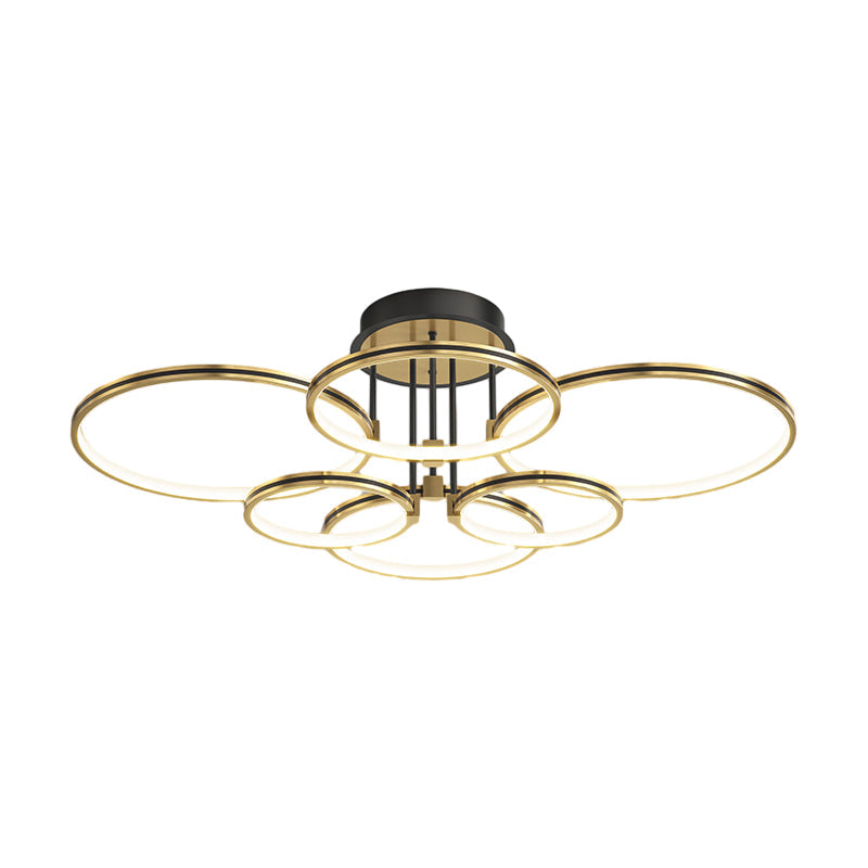 Rings Modern Ceiling Lights With Leather Ha098316