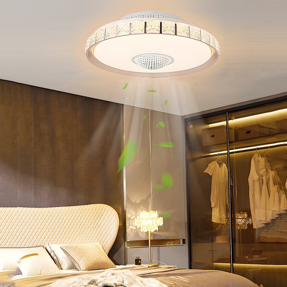 19 69 Bladeless Led Indoor Smart Ceiling Fan With Light And Remote Control