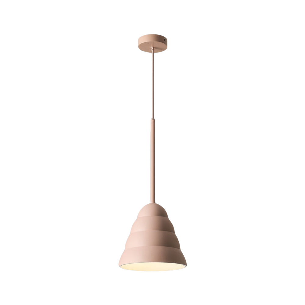 1 Light Resin Pink Figura Arc Pendant Lamp