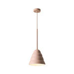 1 Light Resin Pink Figura Arc Pendant Lamp