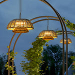 Decorative Ropes Rattan Waterproof Led Modern Solar Outdoor Chandelier