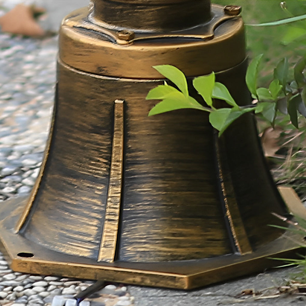 Golden European LED Pathway Lamp for Garden and Courtyard