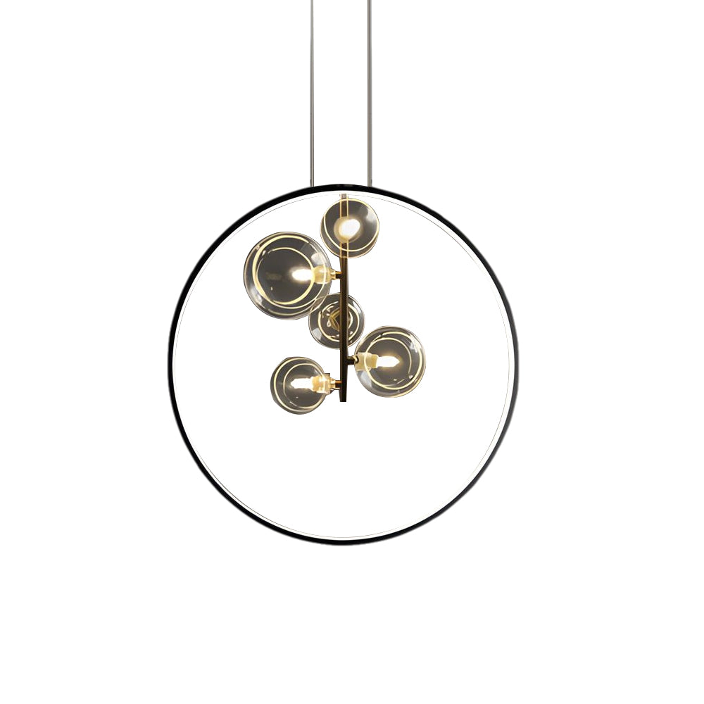 Bubi Black Pendant Light Glass Bubbles Led For Dining Room