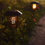 Waterproof Round Hollow Solar Lawn Light Li002451