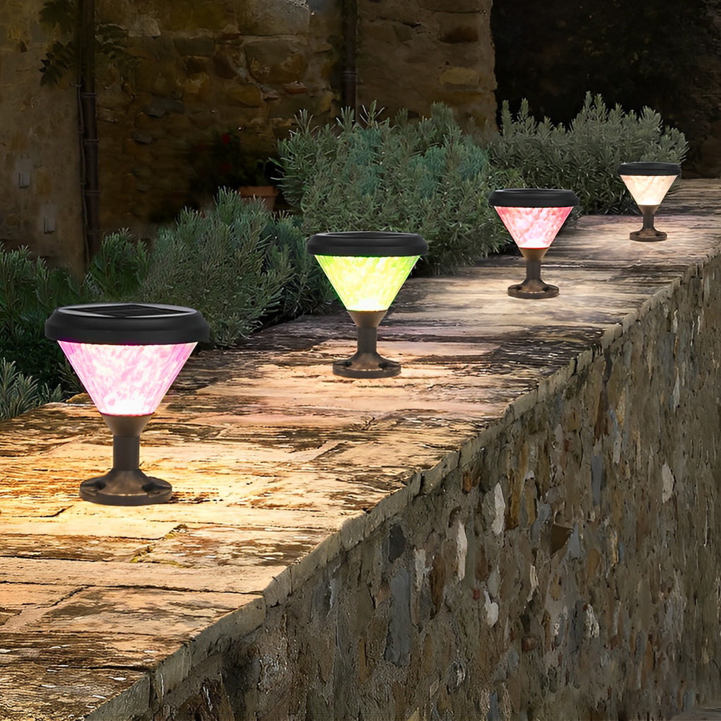 LumaGlow Solar Fence Post Light – Modern Gradient LED Outdoor Lantern