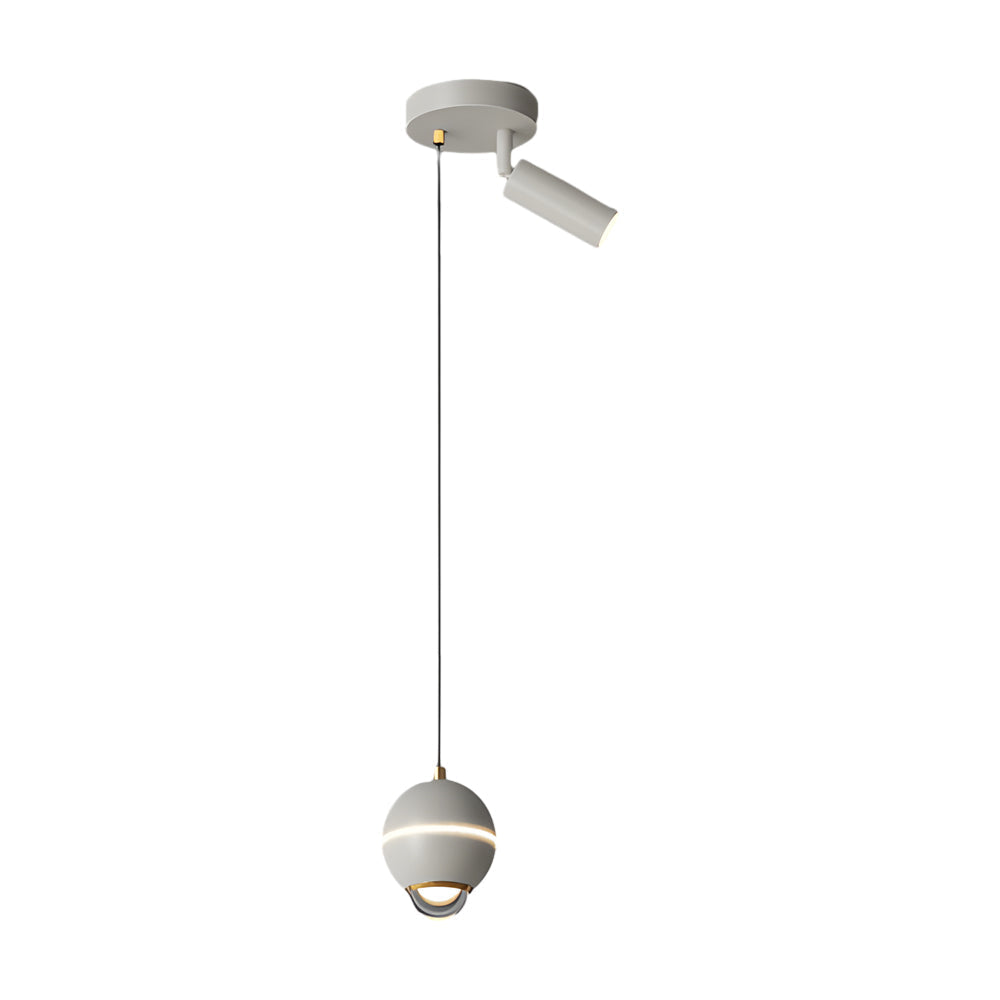 Small Metal Ball 3 Step Dimming Led Modern Pendant Lights With Spotlights