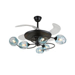 41 In 4 Blades Ceiling Fan Lights With 6 8 Light Glass Shades Remote Control
