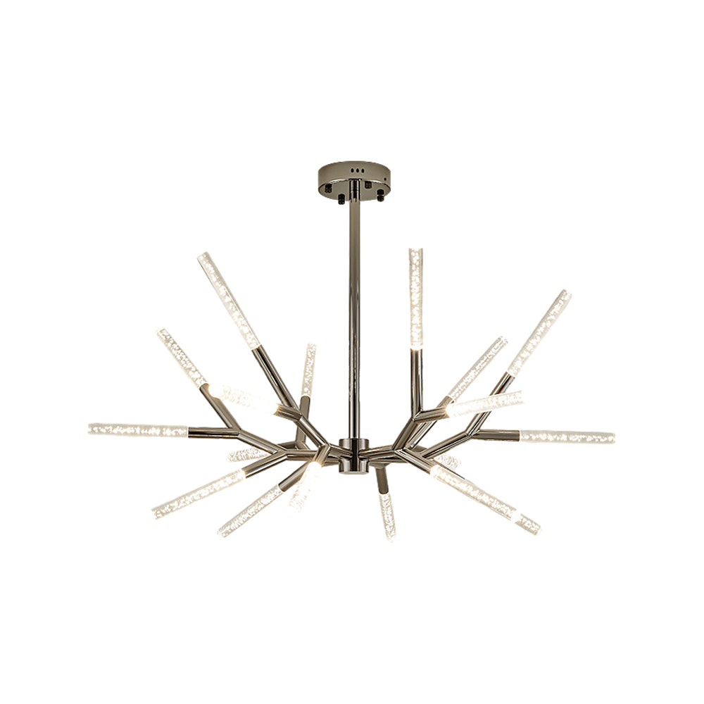 Unique Acrylic Branches Led Minimalist Lines Postmodern Chandelier Lamp