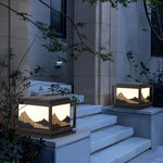 Square Mountain Scenery Solar Post Caps Lights Li002154