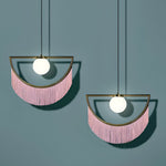 Pink Tassels Creative Led Pendant Light Li001998