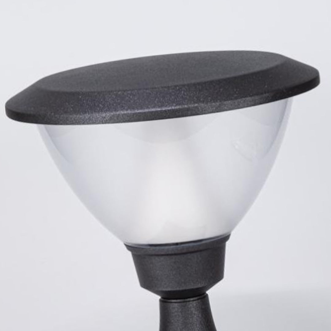 Modern Outdoor Bollard Light in Black Aluminum for Pathways and Courtyards