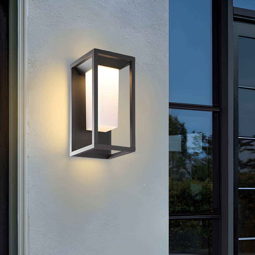 Modern Square LED Outdoor Wall Light, Waterproof Aluminum Sconce