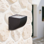 Geometric Outdoor Wall Sconce with Directional LED Light