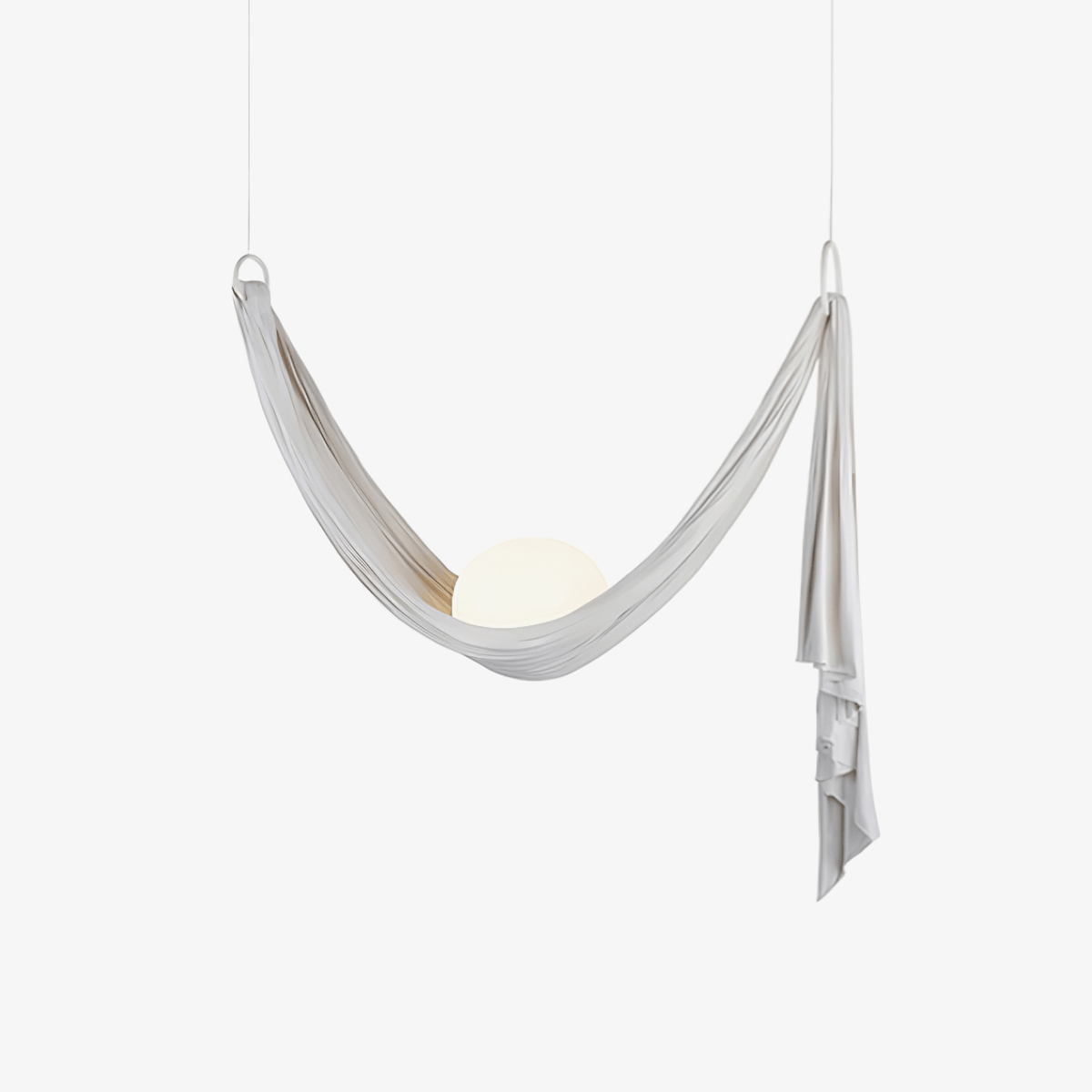 Hammock Fabric Pendant Light – Sculptural Designer Ceiling Lamp