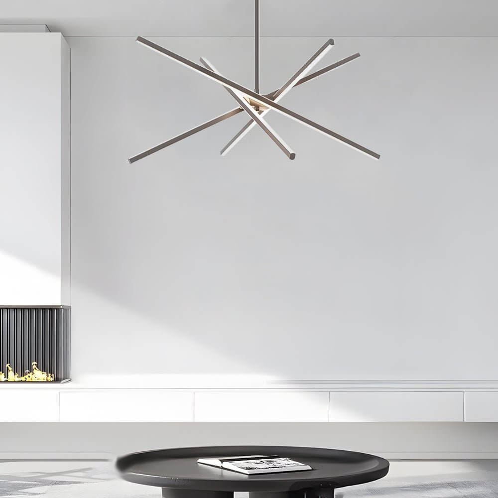 Aurelia 4-Light Linear LED Chandelier in Black and Gold