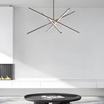 Aurelia 4-Light Linear LED Chandelier in Black and Gold