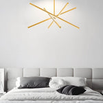 Aurelia 4-Light Linear LED Chandelier in Black and Gold