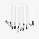 Glacier Crystal Glass LED Chandelier for Modern Interiors