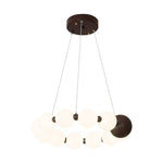 Celestial Bead Ring Chandelier – Modern LED Pendant for Dining and Living Spaces