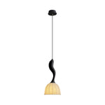 Elowen Twisted Wood Pendant Light – Sculptural Designer Ceiling Lamp