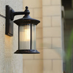 Vintage Outdoor Wall Sconce in Coffee Gold Finish, Waterproof Aluminum
