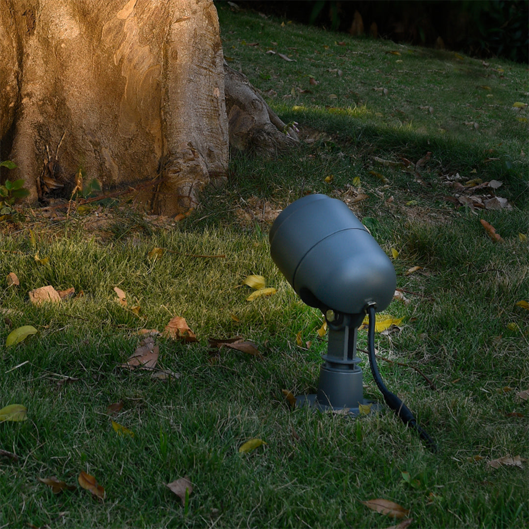 Minimalist Outdoor Spotlights with Warm LED Glow