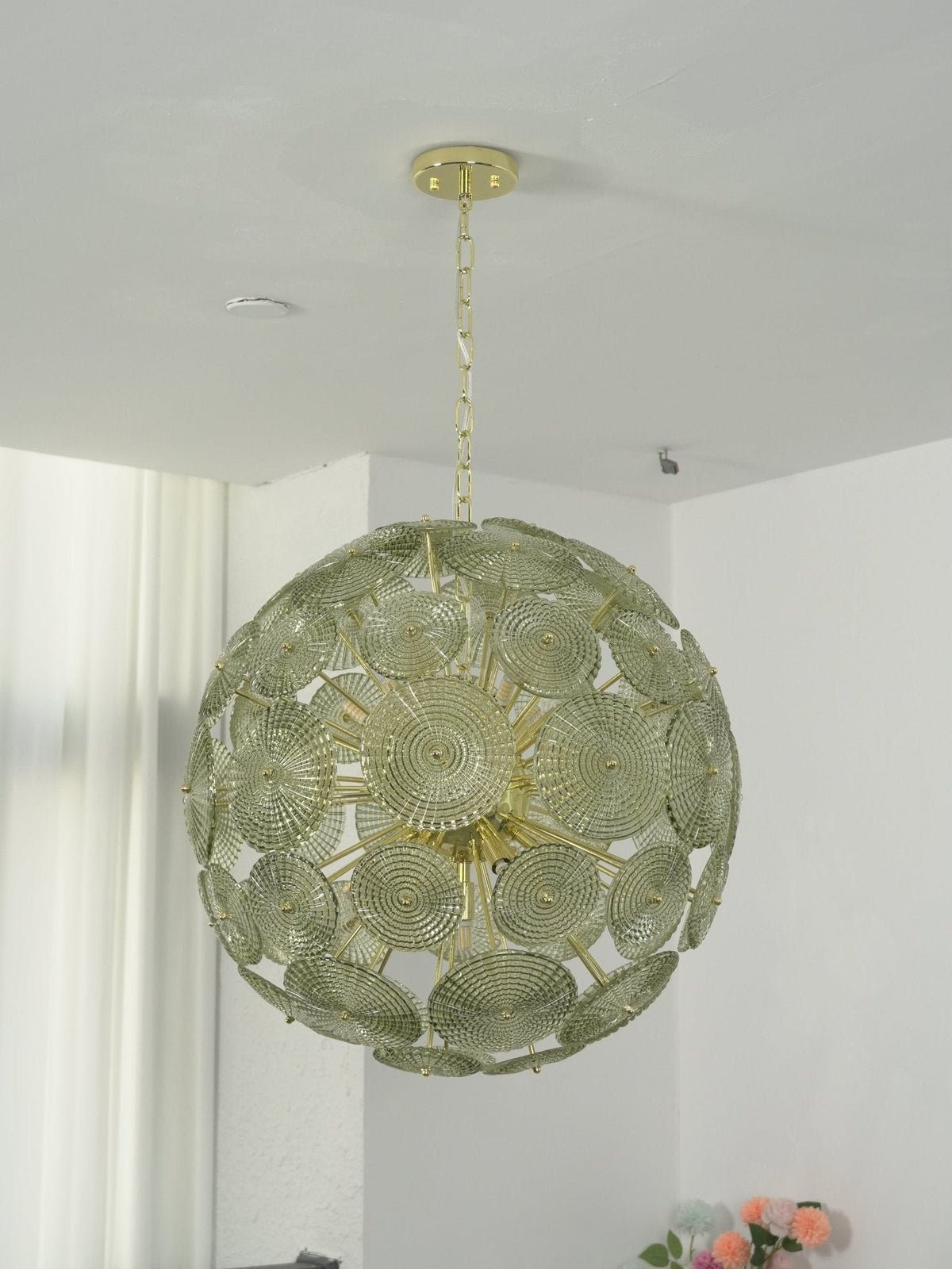 Vicenza Sputnik Chandelier — Modern Glass & Gold Designer Ceiling Light