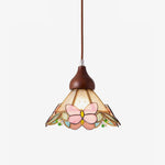 Butterfly Bloom Pendant Light — Artisan Stained Glass LED Chandelier for Dining & Living Spaces