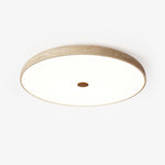 Solaro Travertine Flush Mount Ceiling Light in Natural Stone