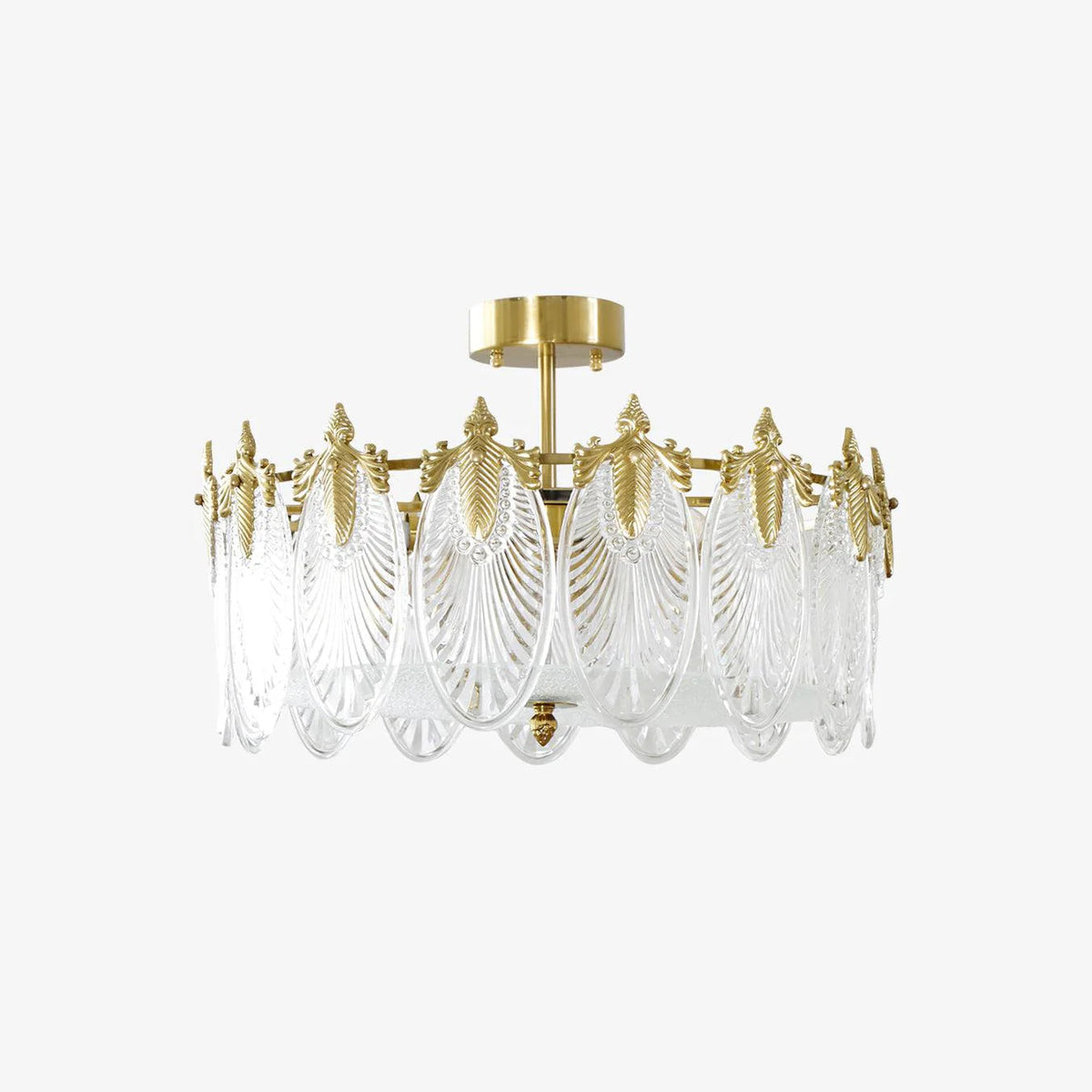 Intricate Round Glass Chandelier