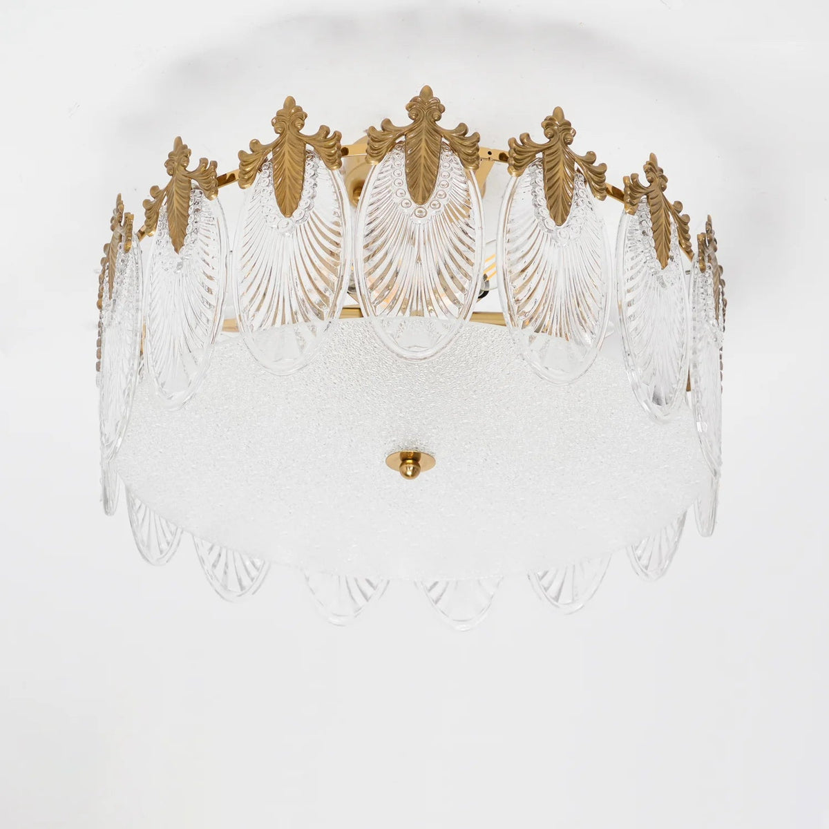 Intricate Round Glass Chandelier