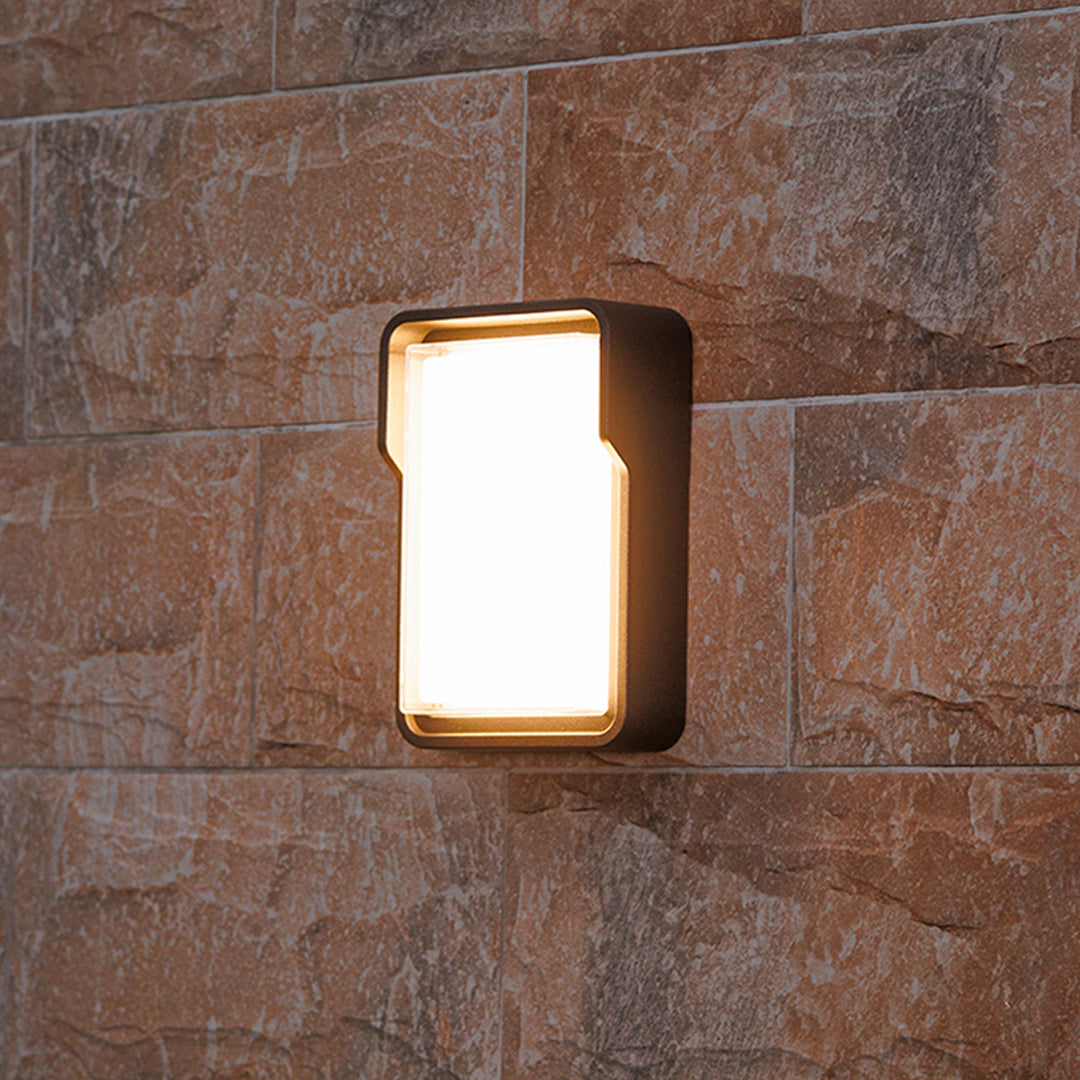Minimalist Square LED Outdoor Wall Light, Waterproof Architectural Sconce