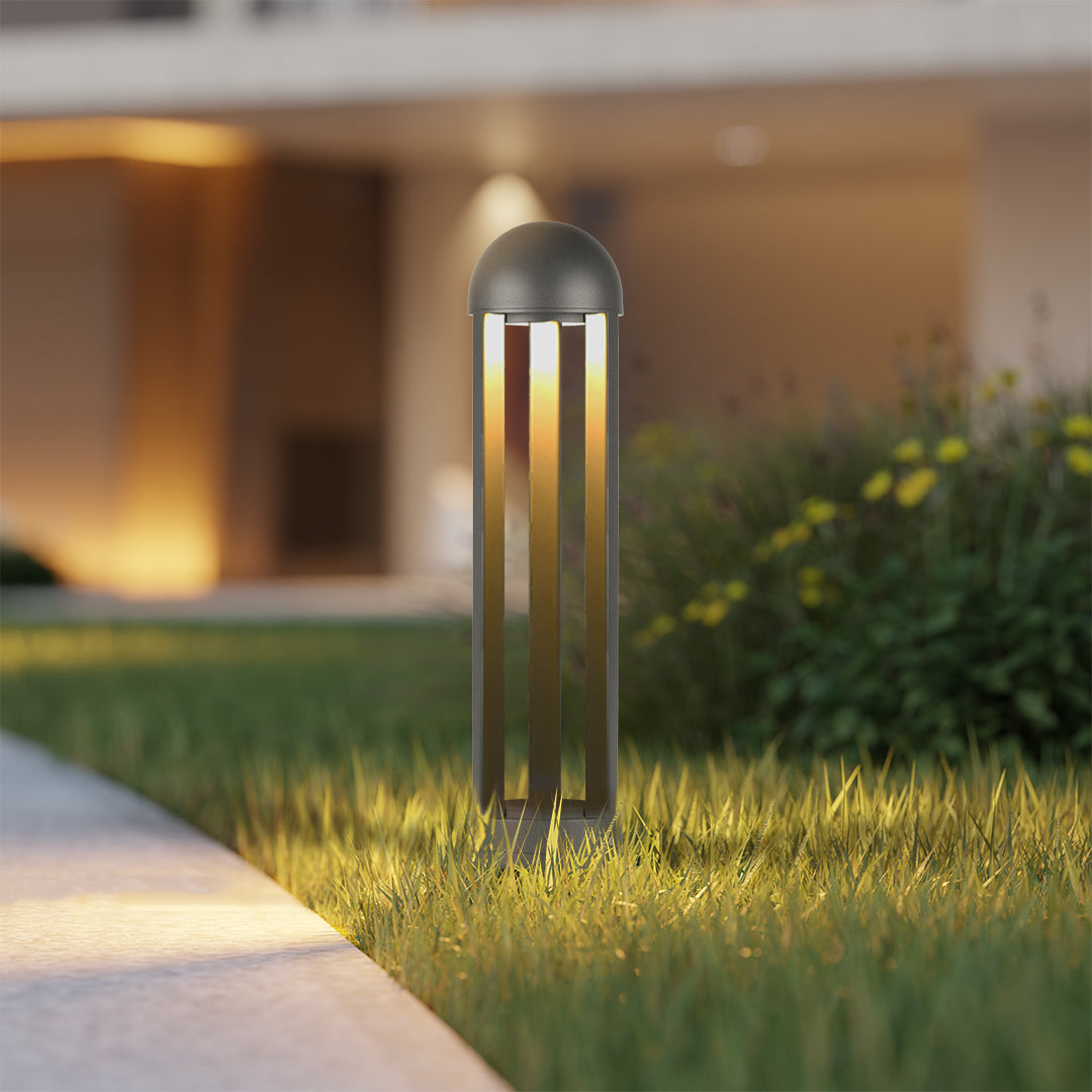 Modern Garden Bollard Light with Die-Cast Aluminum Body