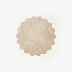 Luna Scallop Wall Sconce in Natural Travertine