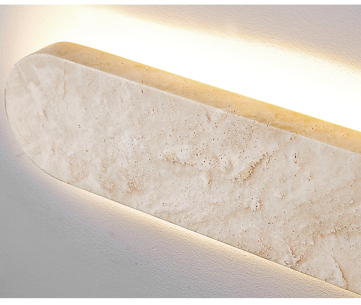 Lior Sculptural Travertine LED Wall Sconce for Modern Interiors