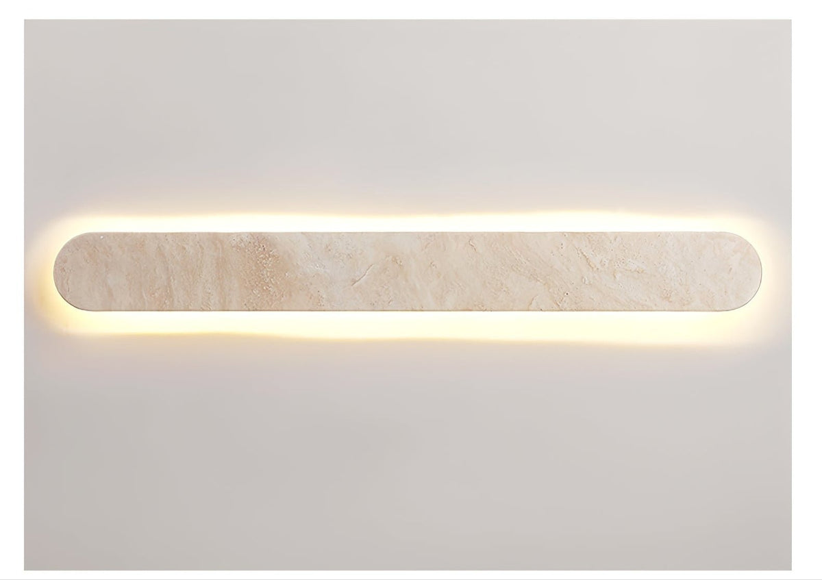 Lior Sculptural Travertine LED Wall Sconce for Modern Interiors