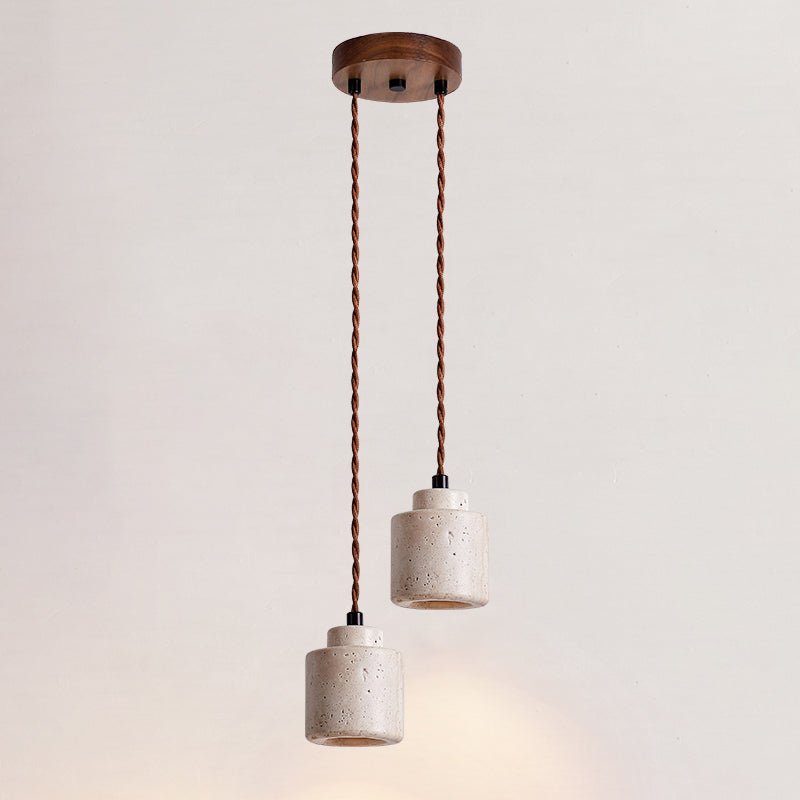 Elemental Travertine Mini Pendant Light in Natural Stone