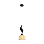 Elowen Twisted Wood Pendant Light – Sculptural Designer Ceiling Lamp