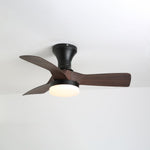 Brisa Ceiling Fan Light with LED, Modern Flush Mount for Bedroom and Living Room