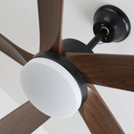 Auralin Breeze Ceiling Fan with LED Light in Walnut Wood