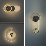 Creative Mute Clock Shaped Wall Lamp Li001948
